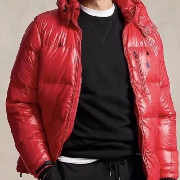 Polo Ralph Lauren The Gorham Glossed 650 Fill Power Down Jacket Red SZ 3XLT NWT - Picture 3 of 12